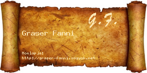 Graser Fanni névjegykártya